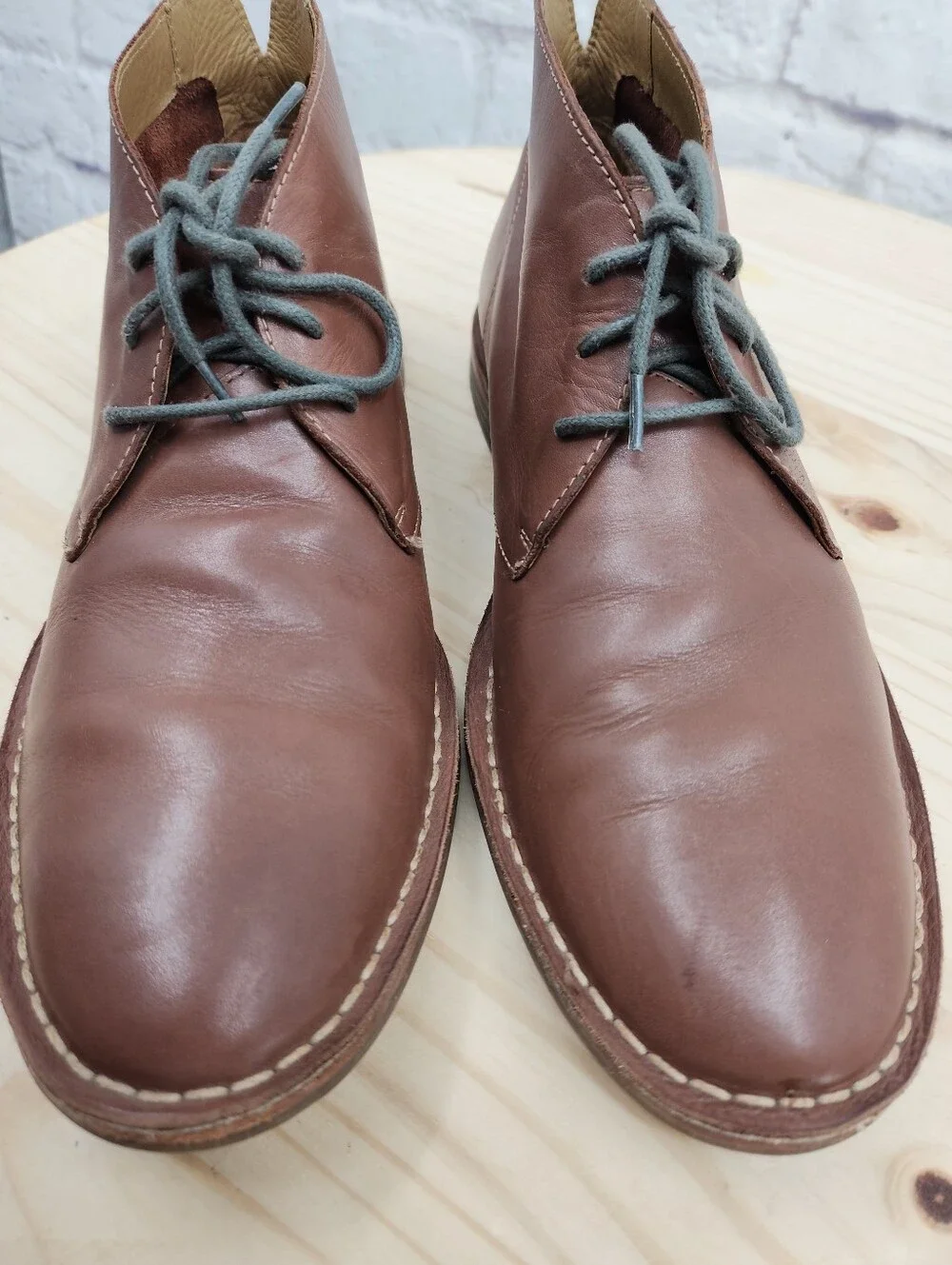 Cole Haan Men’s Chukka Boots Brown Leather Lace Up Size 8.5 Preppy Casual